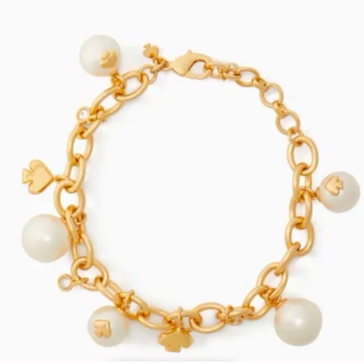 148 Kate Spade Everyday Spade Charm Braceletlet Gold