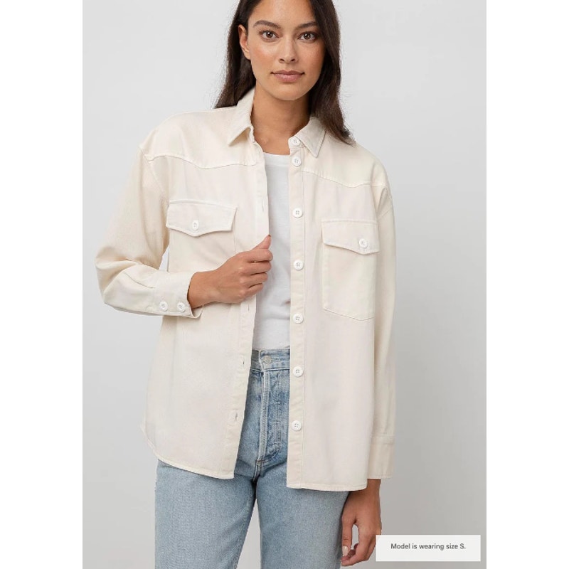 Rails SZ S August Shirt Jacket-Ecru Heavyweight NWT 198