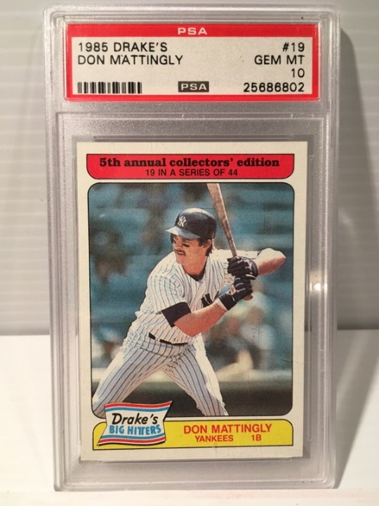 Don Mattingly 1985 Drakes PSA 10 Gem Mint