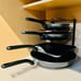 Pan Organizer Rack for Kitchen Cabinet and Counter, Bronze