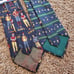 Tommy Hilfiger 100% italian silk golf club golfing vintage ties 4 navy blue