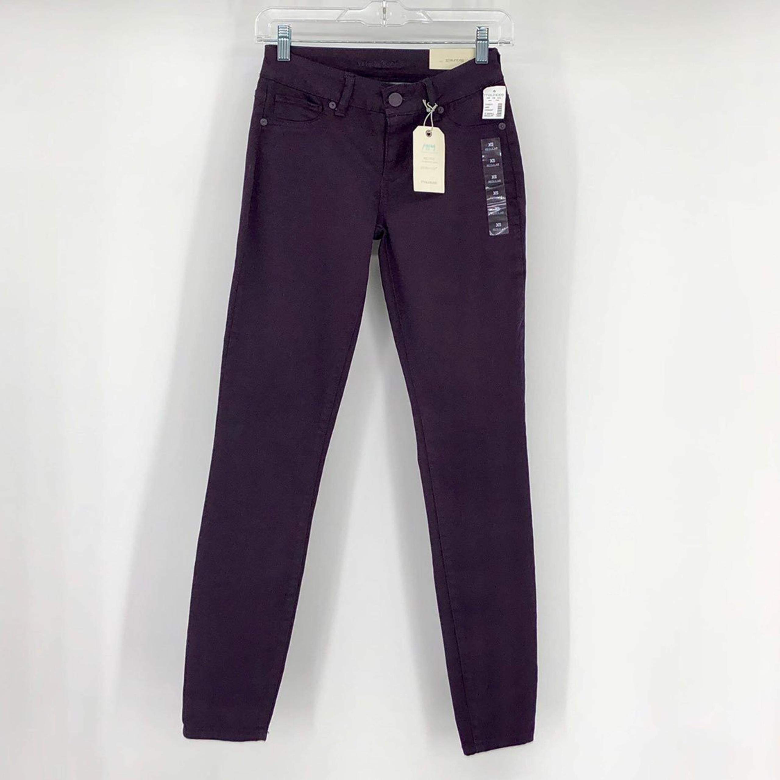 Maurices purple denim flex leggings