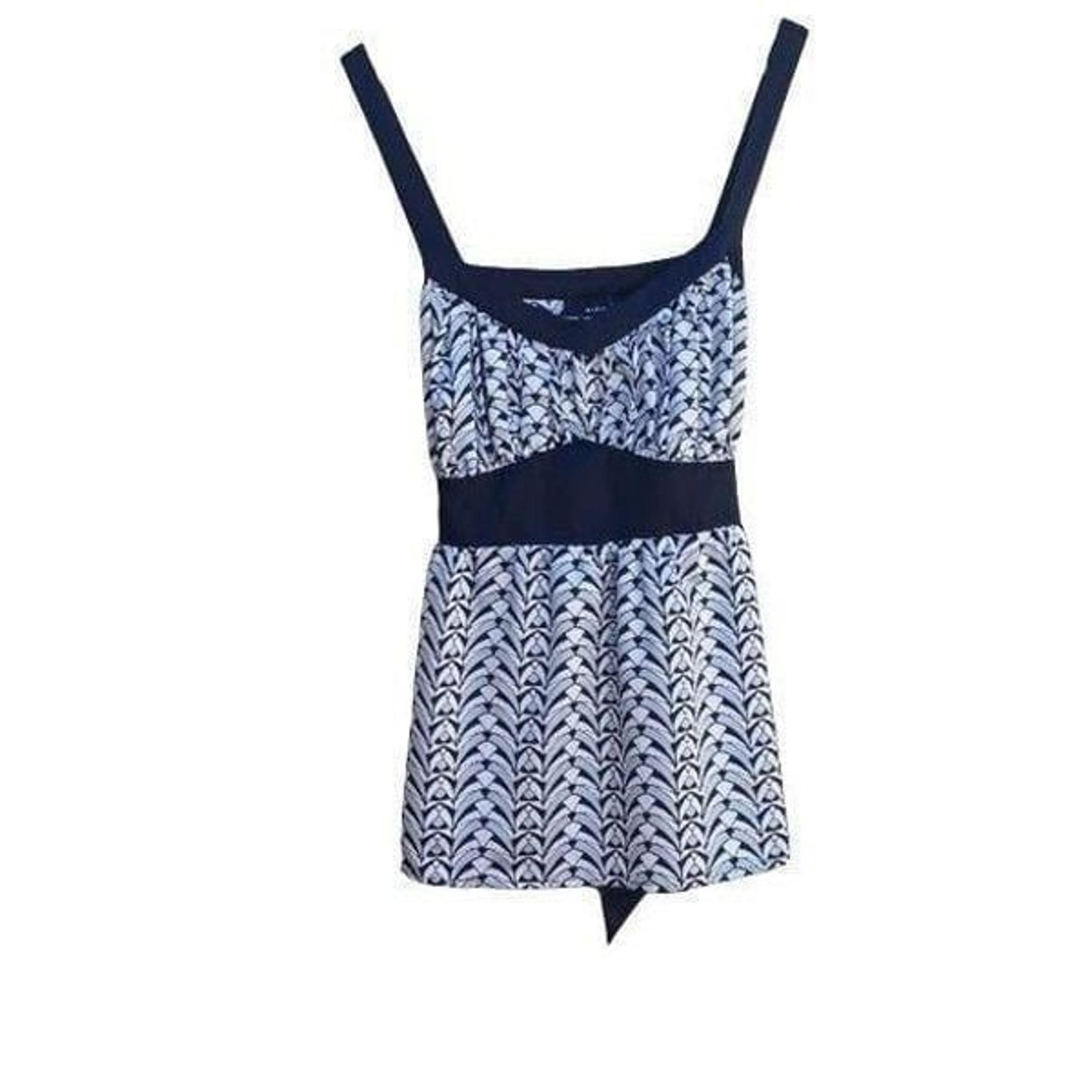 Mixit Womens XL Top Y2k Mod Slip Sweetheart Empire Tie Geometric Metallic Gray