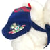 90s TB Trading Co Bear Holiday Blue Velvet Hat & Rocking Horse VTG Christmas Toy