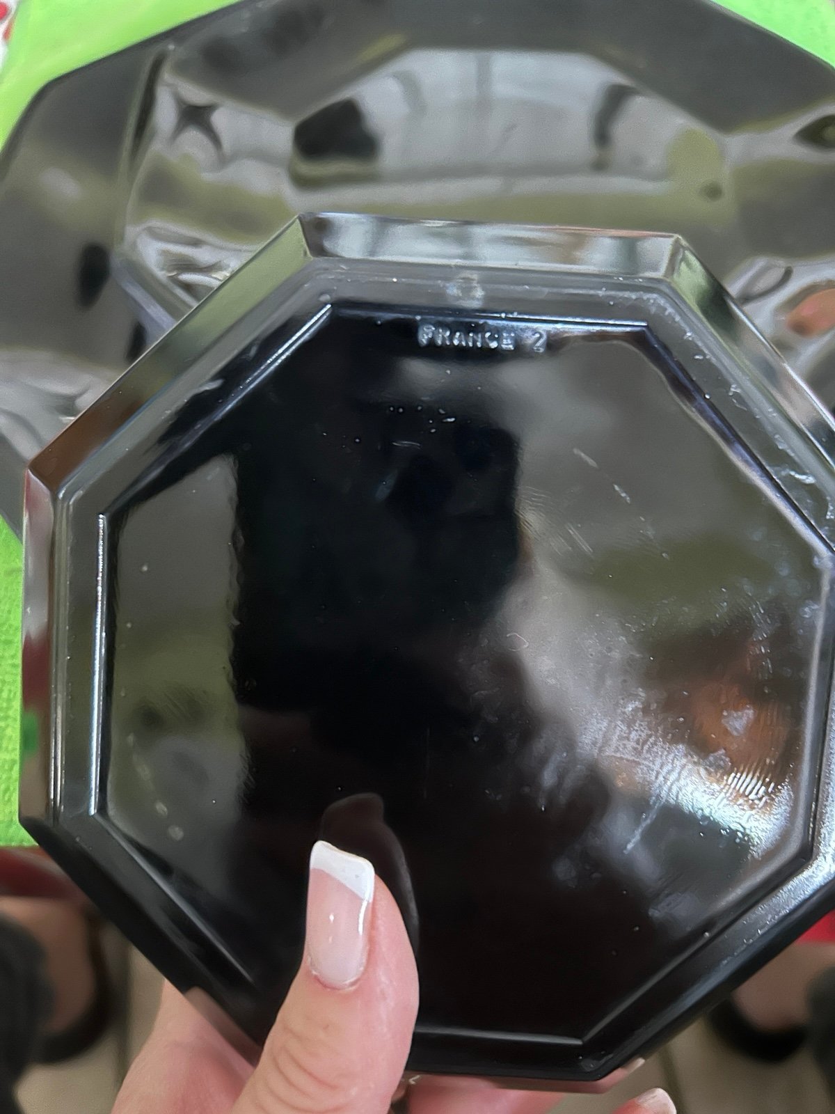 Black French Arcoroc dishes from the 1980’s