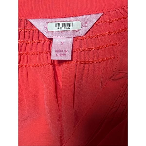Lilly Pulitzer Elsa Top 100% Silk Hot Coral shops Gold Button Size Small