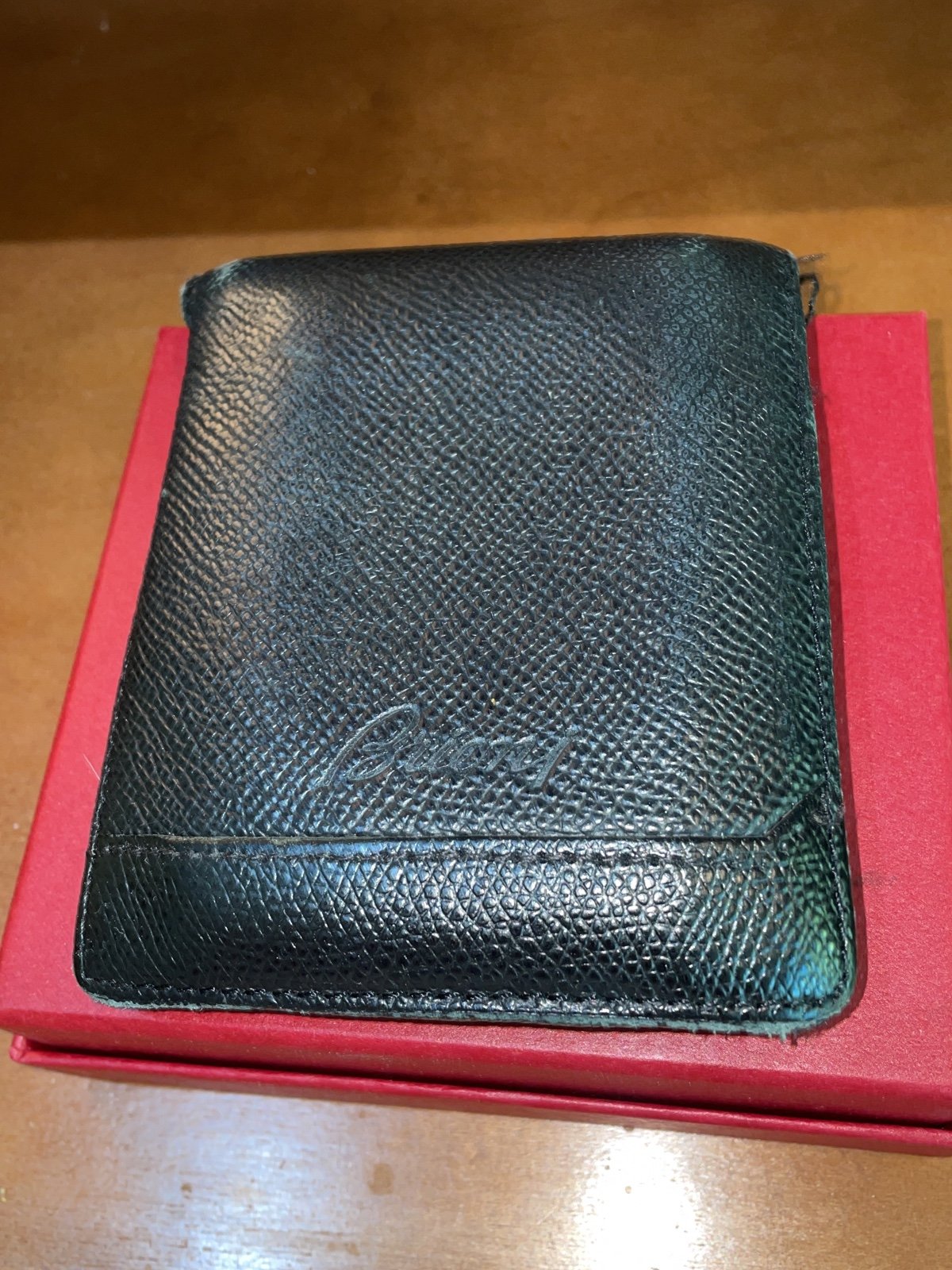 Used Black Leather Brioni Wallet