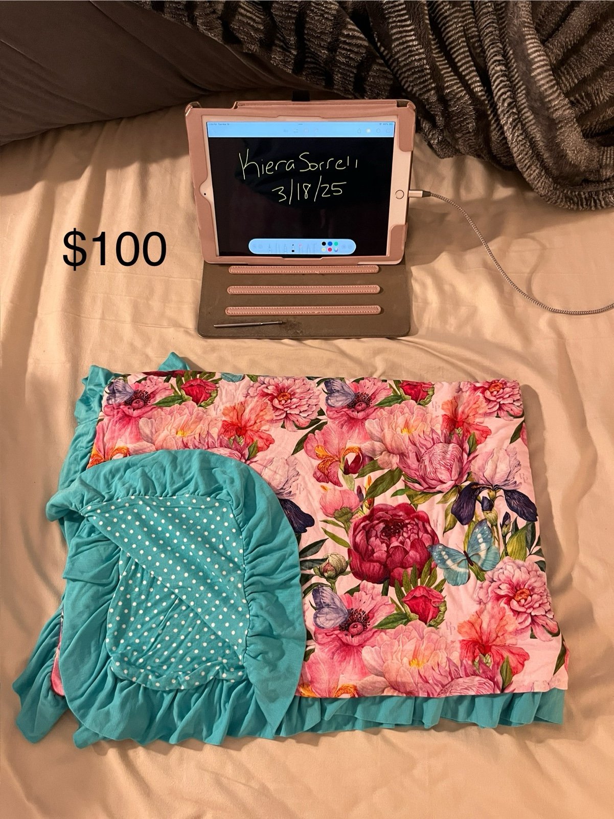 Carrie posh peanut ruffled luxe patio