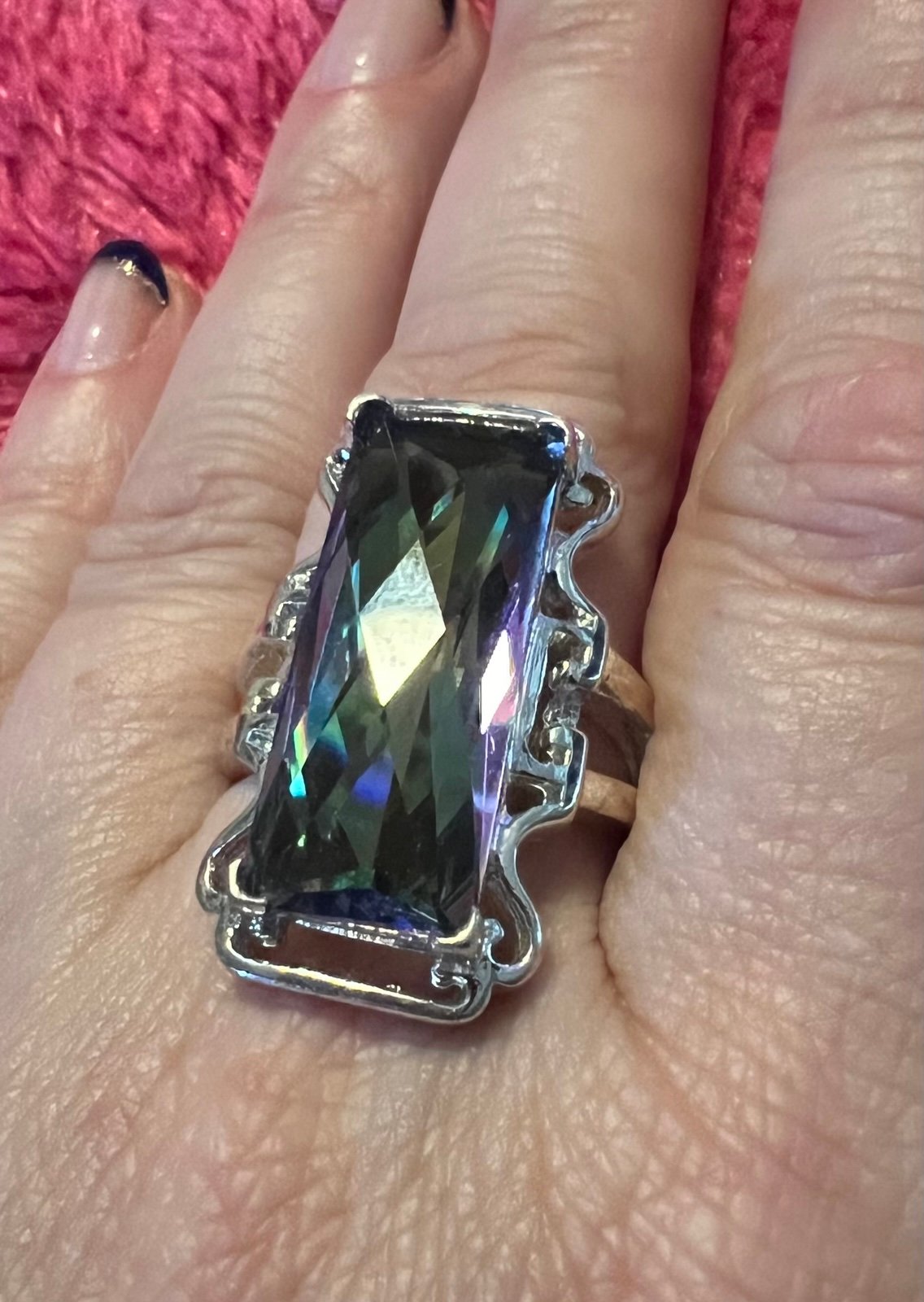 SS MYSTIC TOPAZ RING SS 8