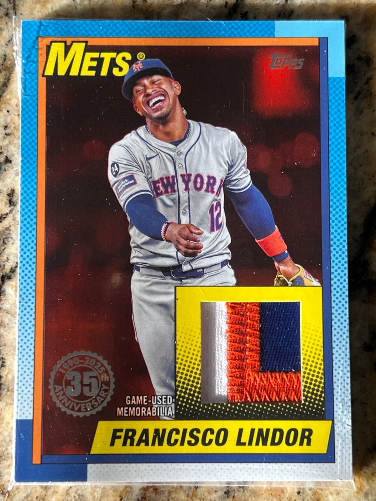 Topps 35th Anniversary Francisco Lindor Tri color patch 23/25