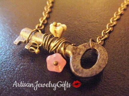 Secret Garden Skeleton Key Necklace