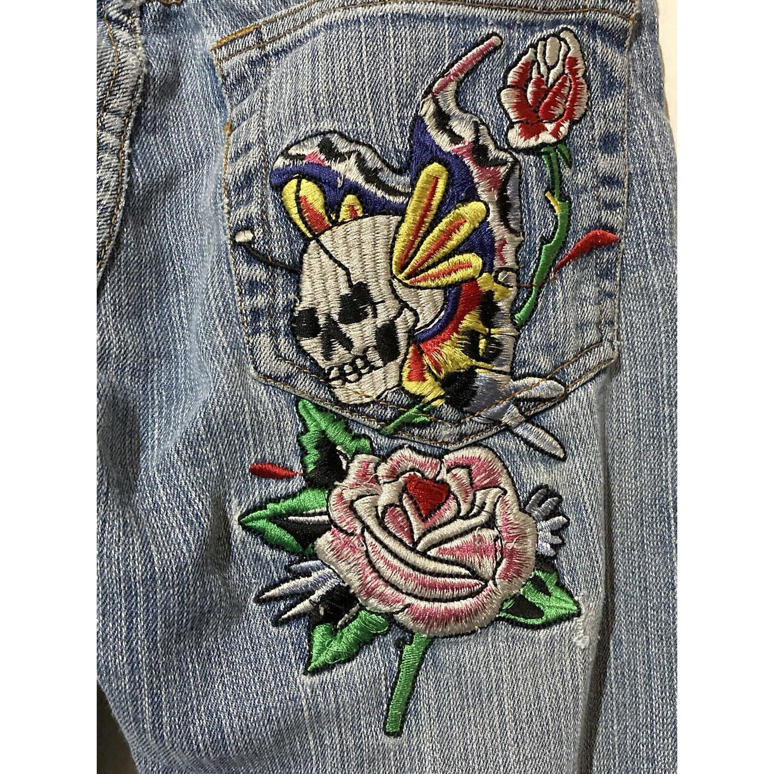 COOGI Women's Light Wash Denim Jeans Pocket Embroidered Pockets Size 5/6