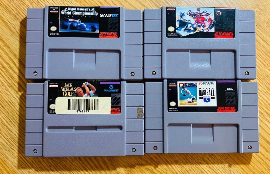 Super Nintendo Sports Video Game Bundle Lot Of 4