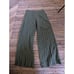 Coldwater Creek Liana Striped Wide-Leg Pants 12 Lyocell Linen Green Cream Pocket