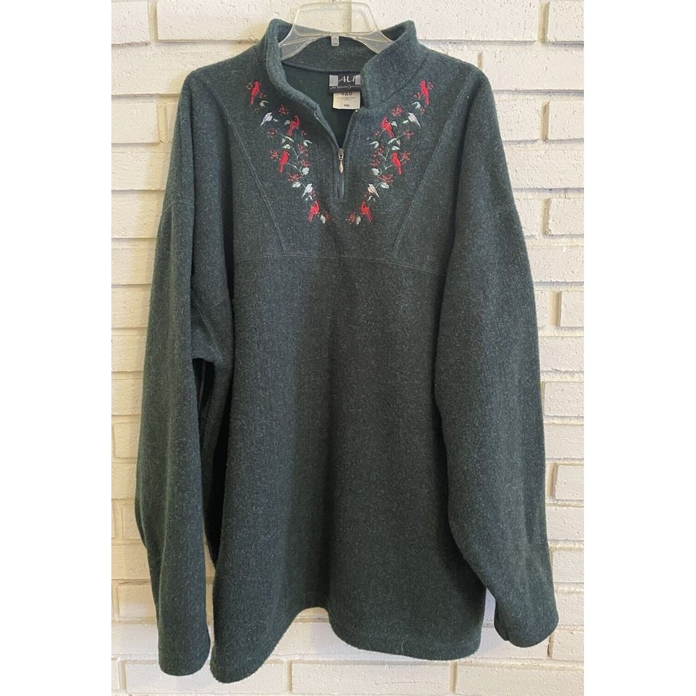 Art Unlimited Sportswear Women's XX Large Sweatshirt Cardinal Design 1/4 Zip