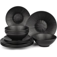 FOODLE Reusable Plastic Plates and Bowls Set