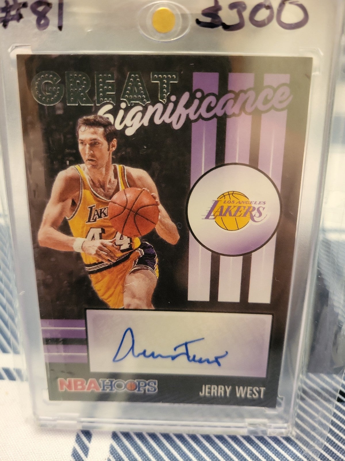 Jerry West autographed card