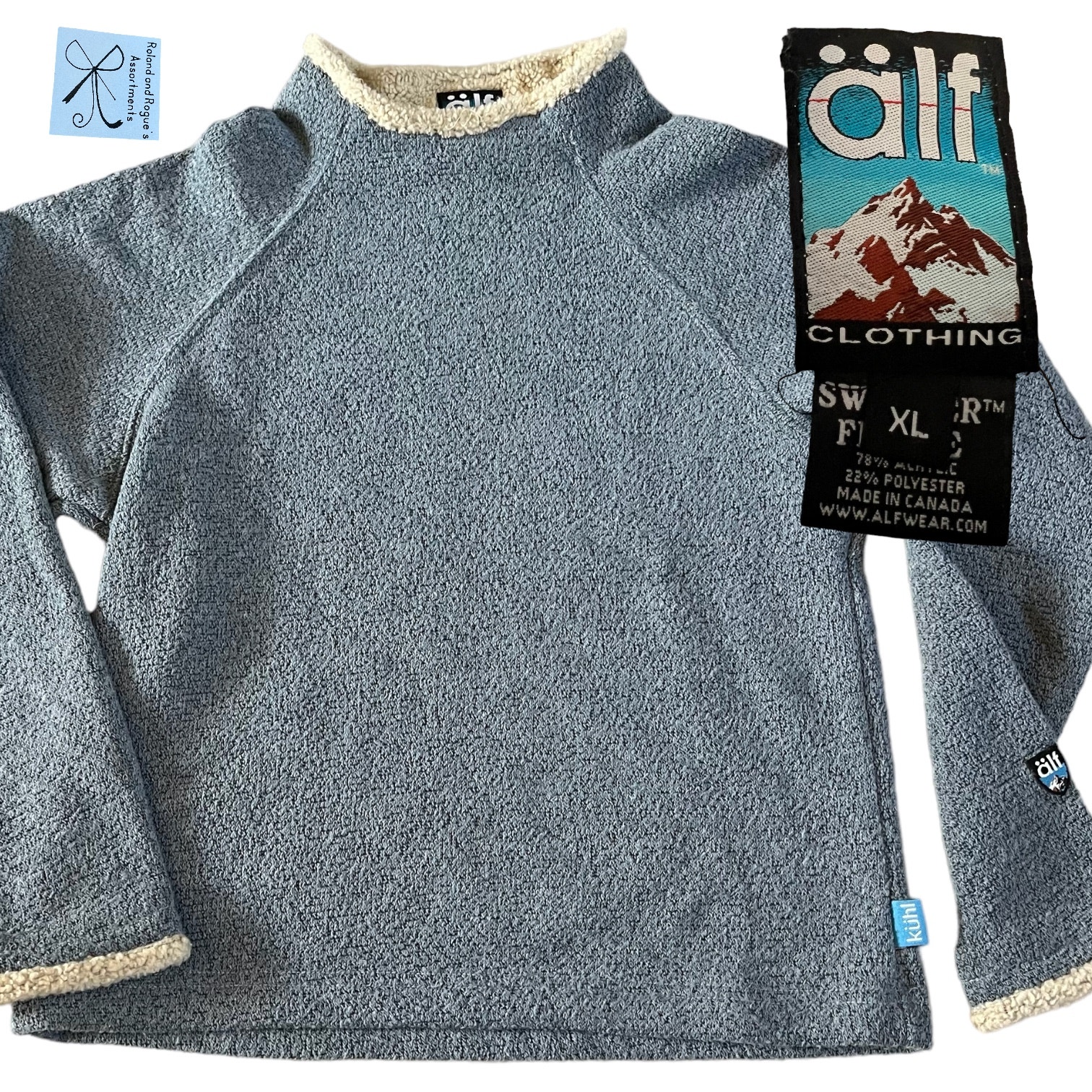 Alf Kuhl Mockneck Sweater Fleece Sweater Kids Sz XL