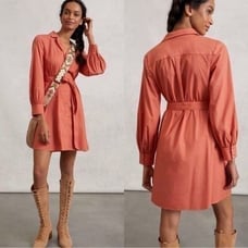 Anthropologie | Amadi Rafia Mini Shirtdress