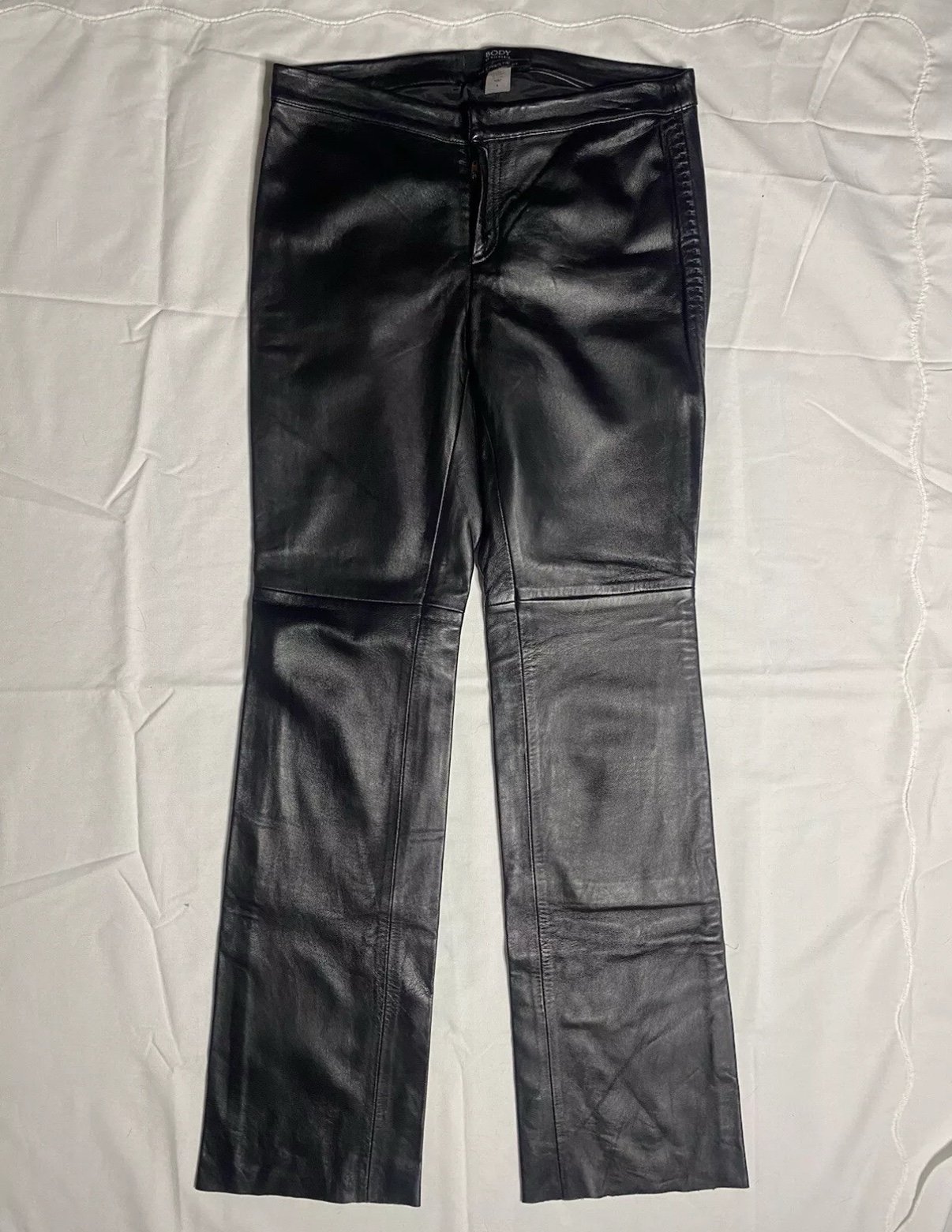 Body By Victoria 100% Leather Black Pants Christie Fit Women’s Sz:6