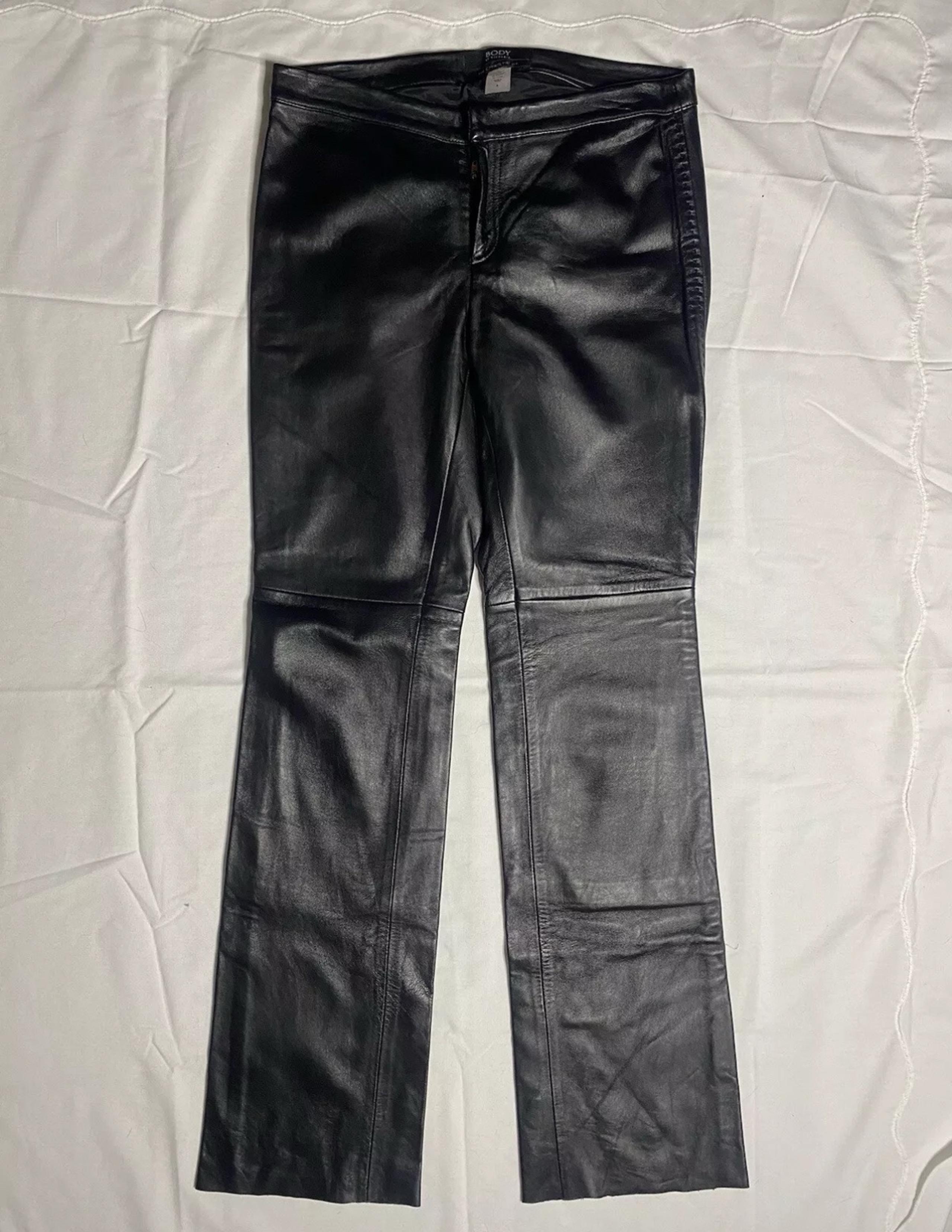 Body By Victoria 100% Leather Black Pants Christie Fit Women’s Sz:6
