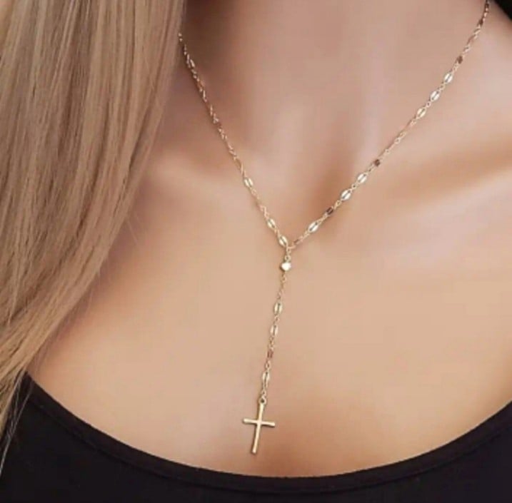 Elegant Gold Cross Necklace