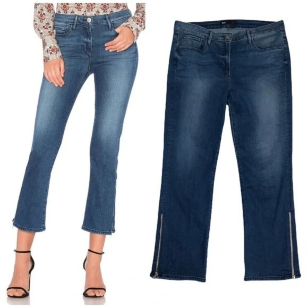 3X1 NY dark wash ankle zipped jeans 26