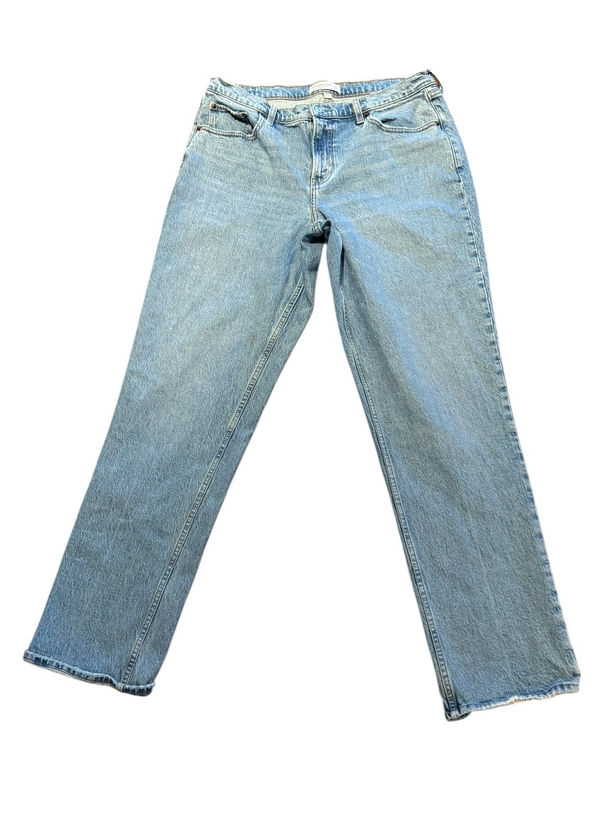 Abercrombie and Fitch Jeans 90’s Straight Mid-Rise 32 Extra Long Curve Love