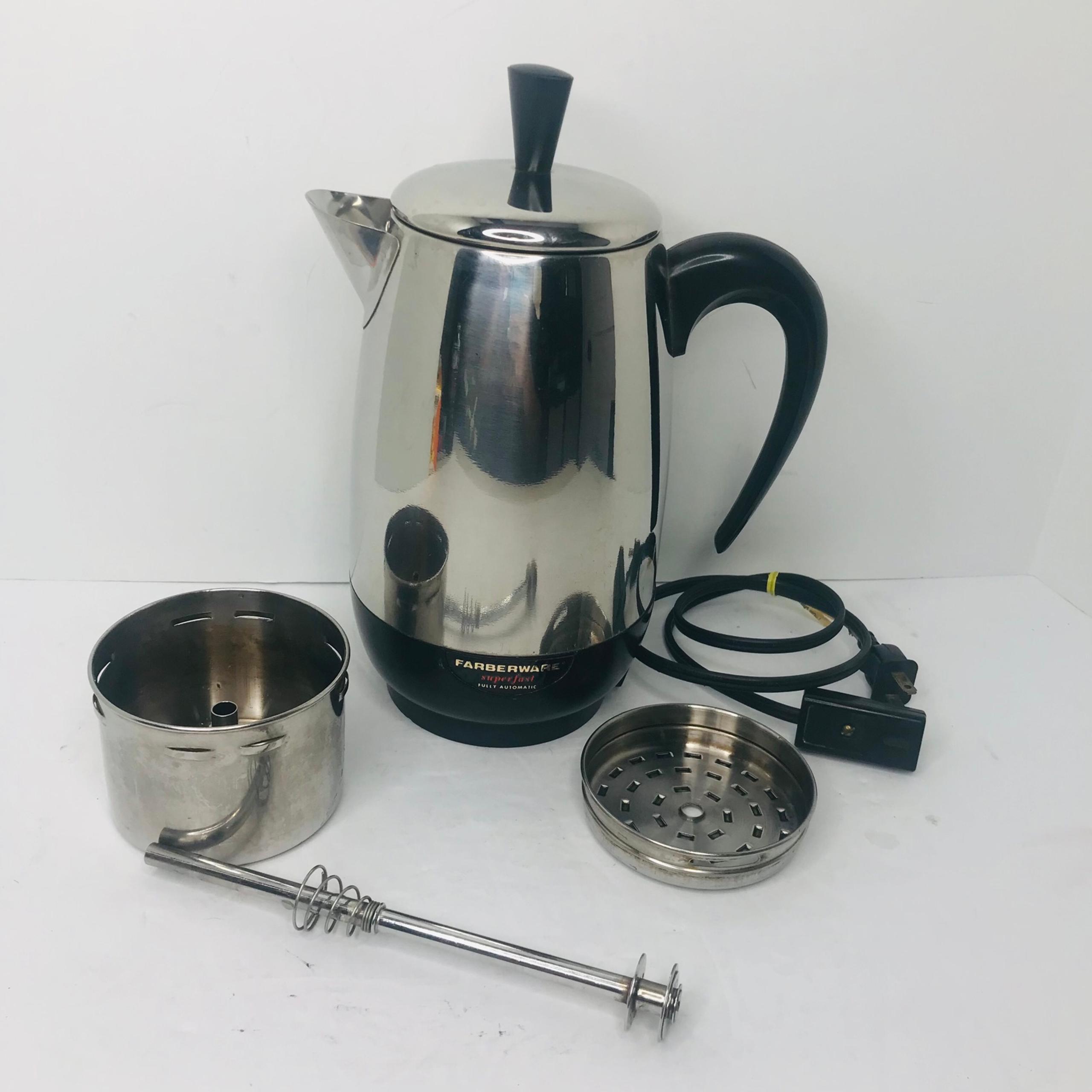 Vintage Farberware Superfast 2-8 Cup Electric Percolator Coffee Maker 138B
