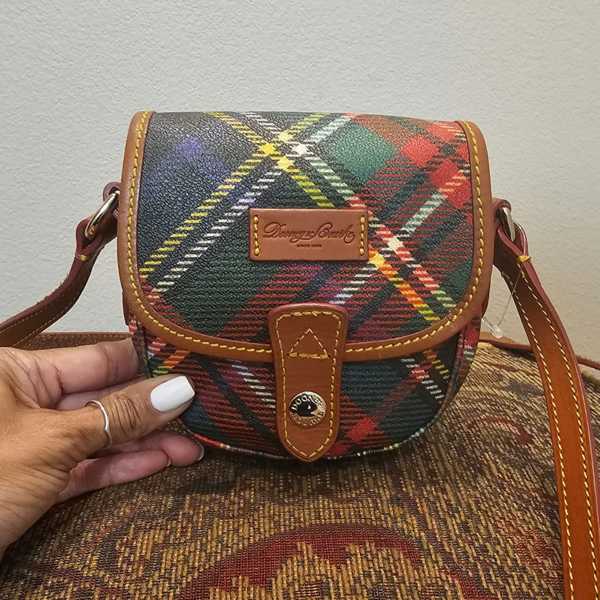 Dooney & Bourke Plaid Mini Flap Crossbody
