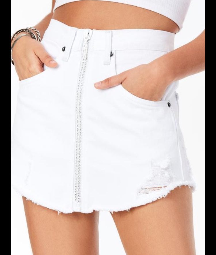 Carmar Beatrice White Rhinestone Zip Ski