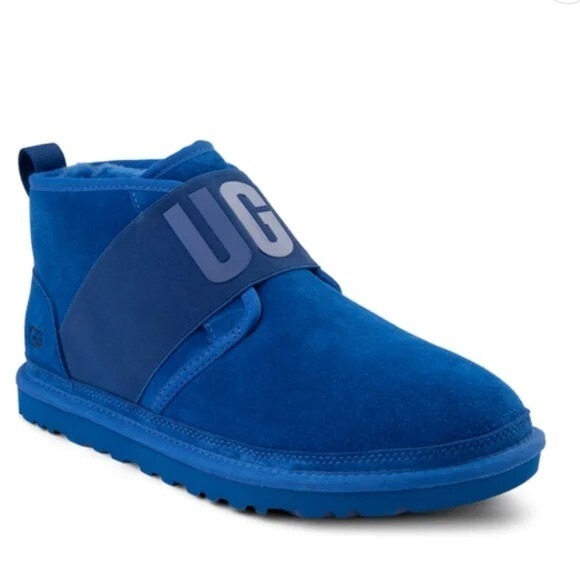UGG NEUMEL II Blue Graphic Suede Sheepskin Ankle CHUKKA BOOTS