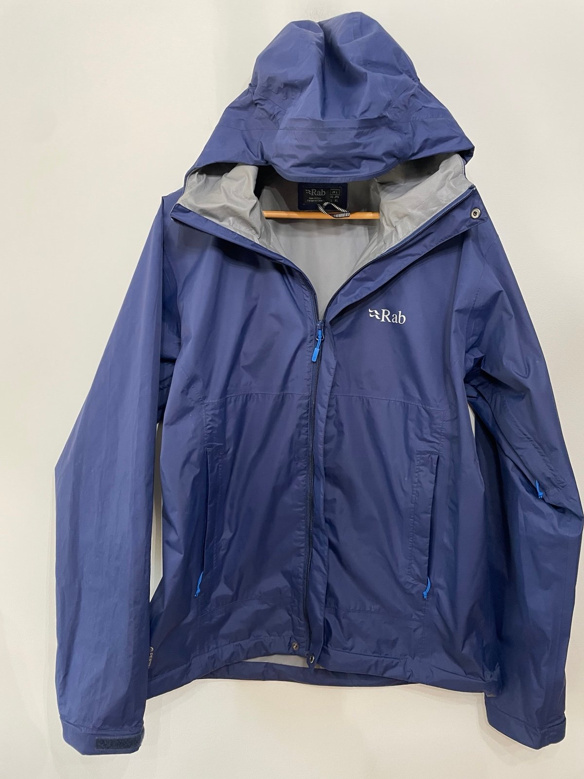Rab Downpour Waterproof Shell Rain Jacket Pertex Shield Outdoors Men’s Sz L