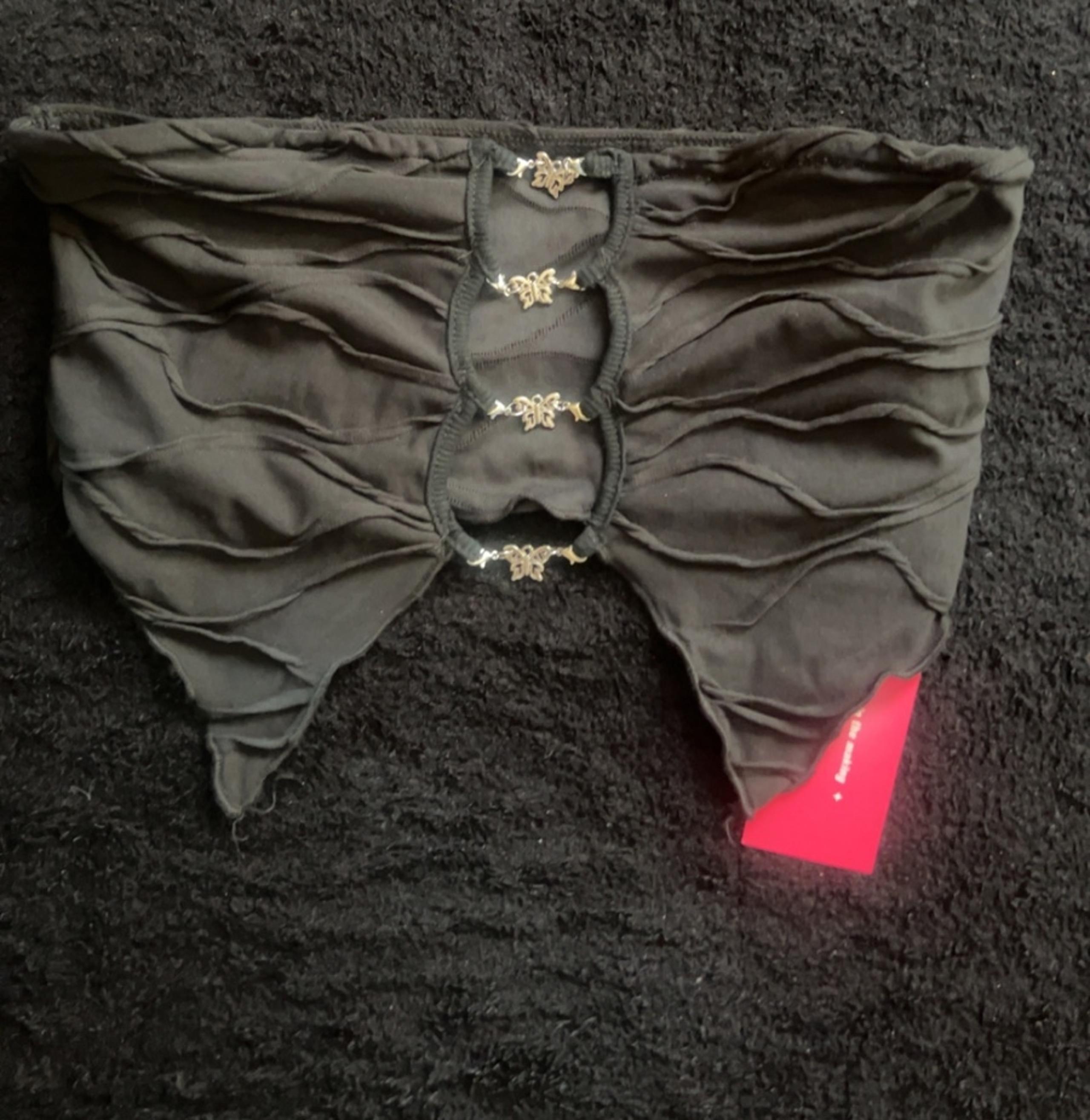 Sexy Rhinestone Crop Top Bundle - Black