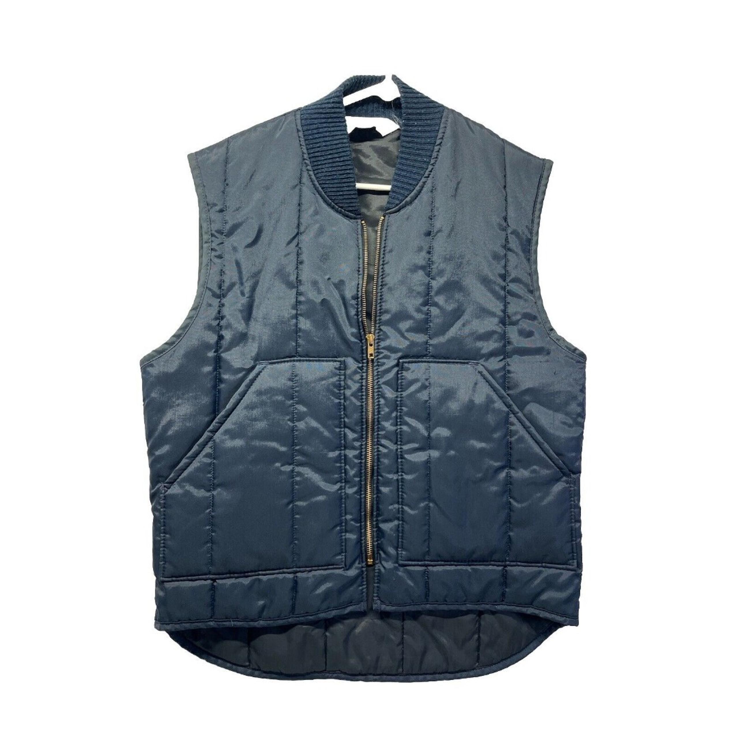 ZERO-ZONE by WALLS Men’s Size Medium Nylon Quilted Insulated Vest Navy Blue
