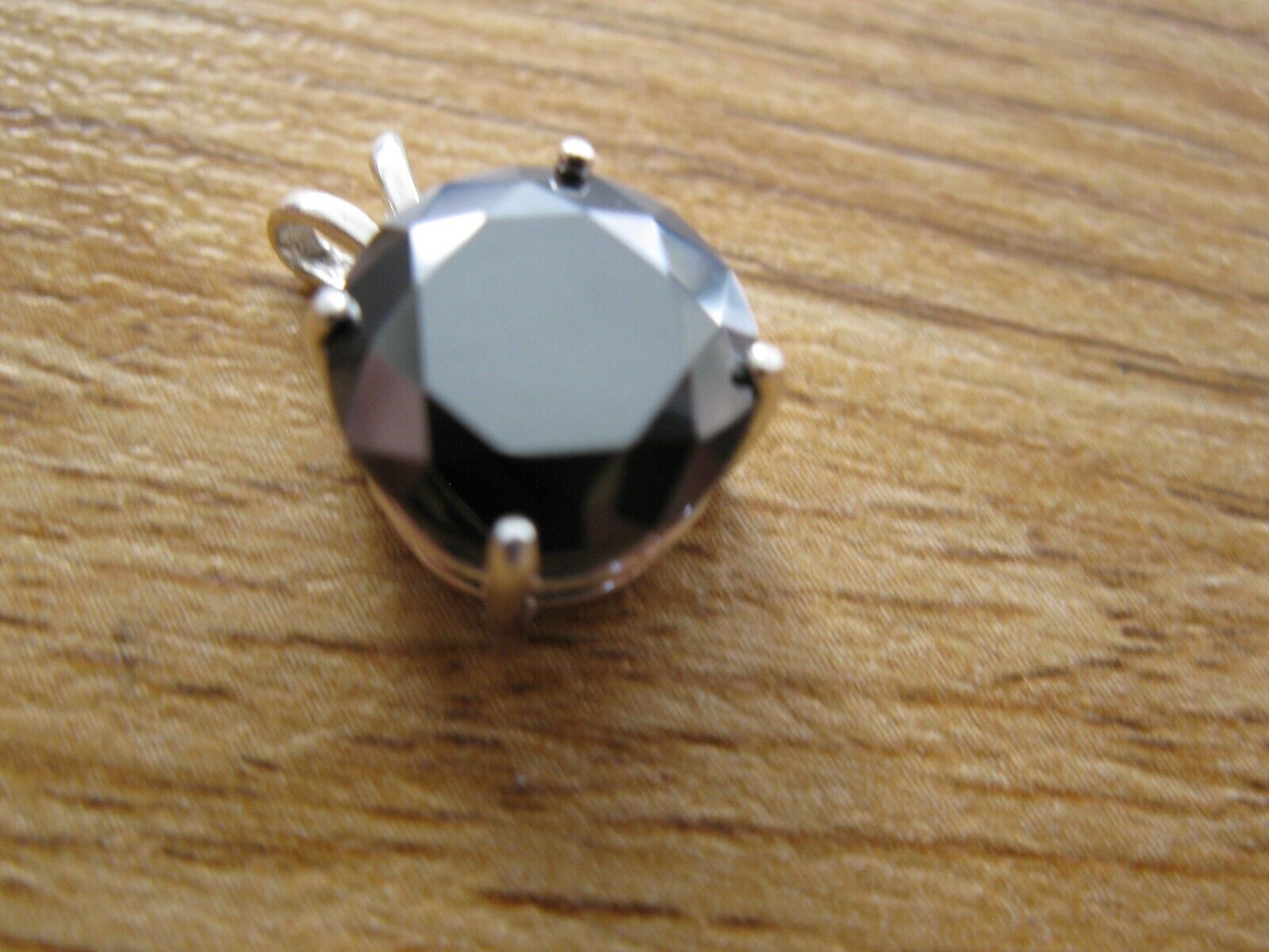4.11ct NATURAL BLACK DIAMOND NECKLACE WITH CHAIN FREE DIA TESTER,CERTIFI CATE