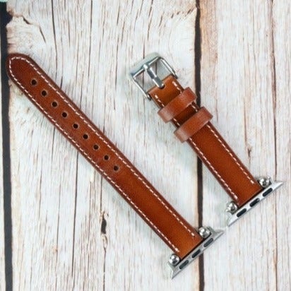 Fitbit Versa 1-2 Brown Leather Watchband