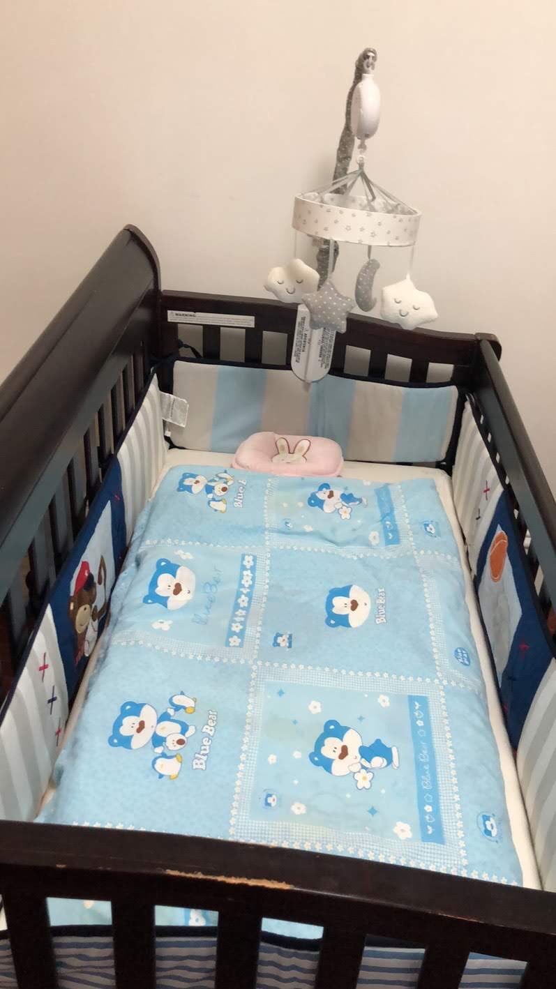 crib + mattress + mattress sheet + prote