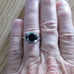 3.80ct BLACK DIAMOND RING *CERTIFICATE OF AUTHENTICITY* FREE DIAMOND TESTER Sz 5