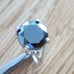 3.80ct BLACK DIAMOND RING *CERTIFICATE OF AUTHENTICITY* FREE DIAMOND TESTER Sz 5