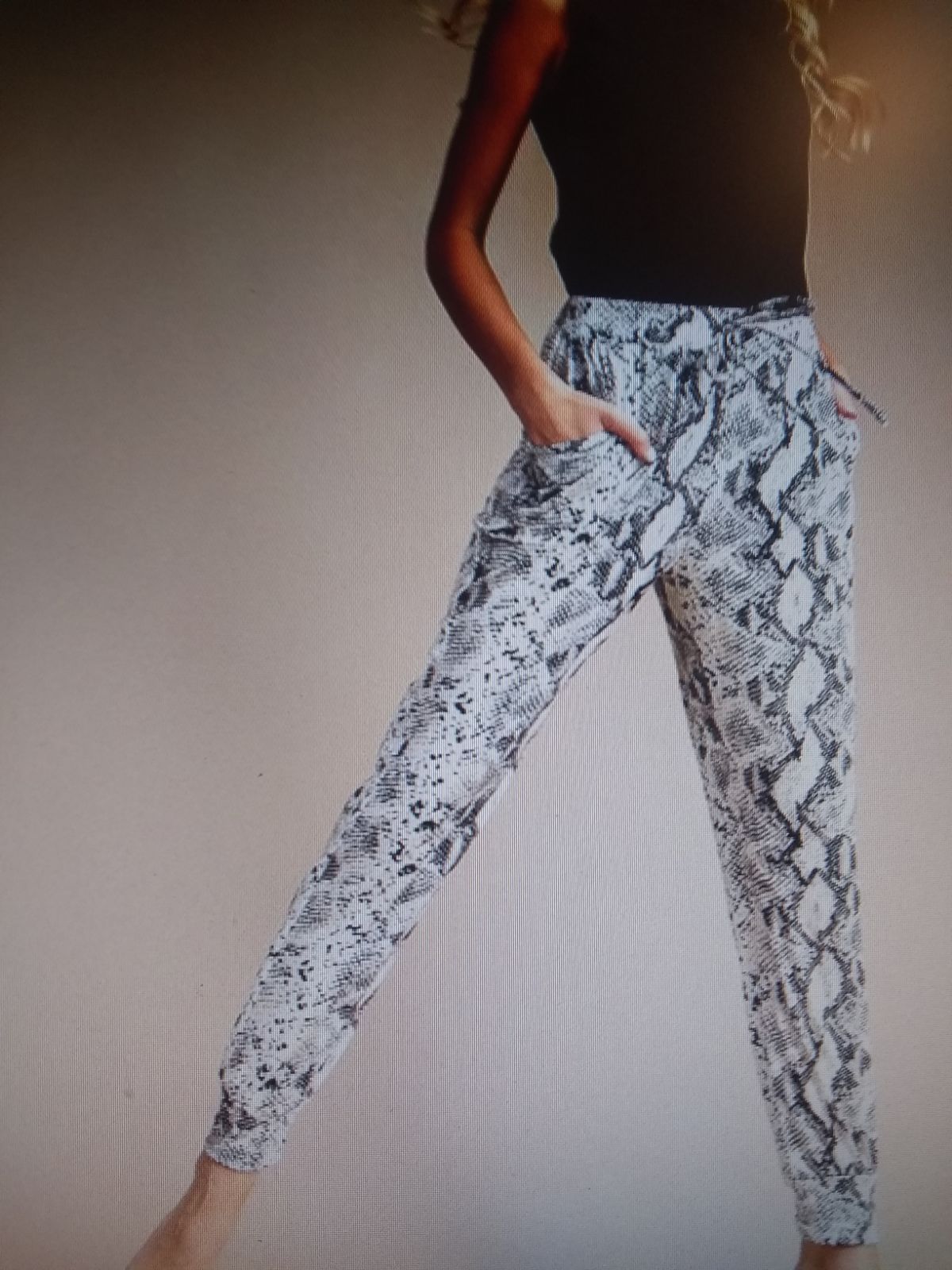 Snake Skin Print Joggers