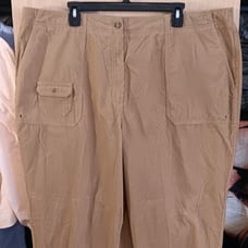 Lauren Ralph Lauren Women’s Corduroy Pants 22W High Rise Tan Brown Straight Leg