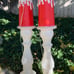 Rare by Union, Set of 2 Lighted Candle Christmas Blow Mold, Excellent Condition!