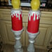 Rare by Union, Set of 2 Lighted Candle Christmas Blow Mold, Excellent Condition!
