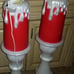 Rare by Union, Set of 2 Lighted Candle Christmas Blow Mold, Excellent Condition!