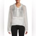 (A4c) GOOD AMERICAN Icy Leopard Print Windbreaker Jacket, Size 2 = Medium, NWT