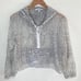 (A4c) GOOD AMERICAN Icy Leopard Print Windbreaker Jacket, Size 2 = Medium, NWT