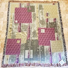 Simply Home Bamboo Purple Green Tapestry