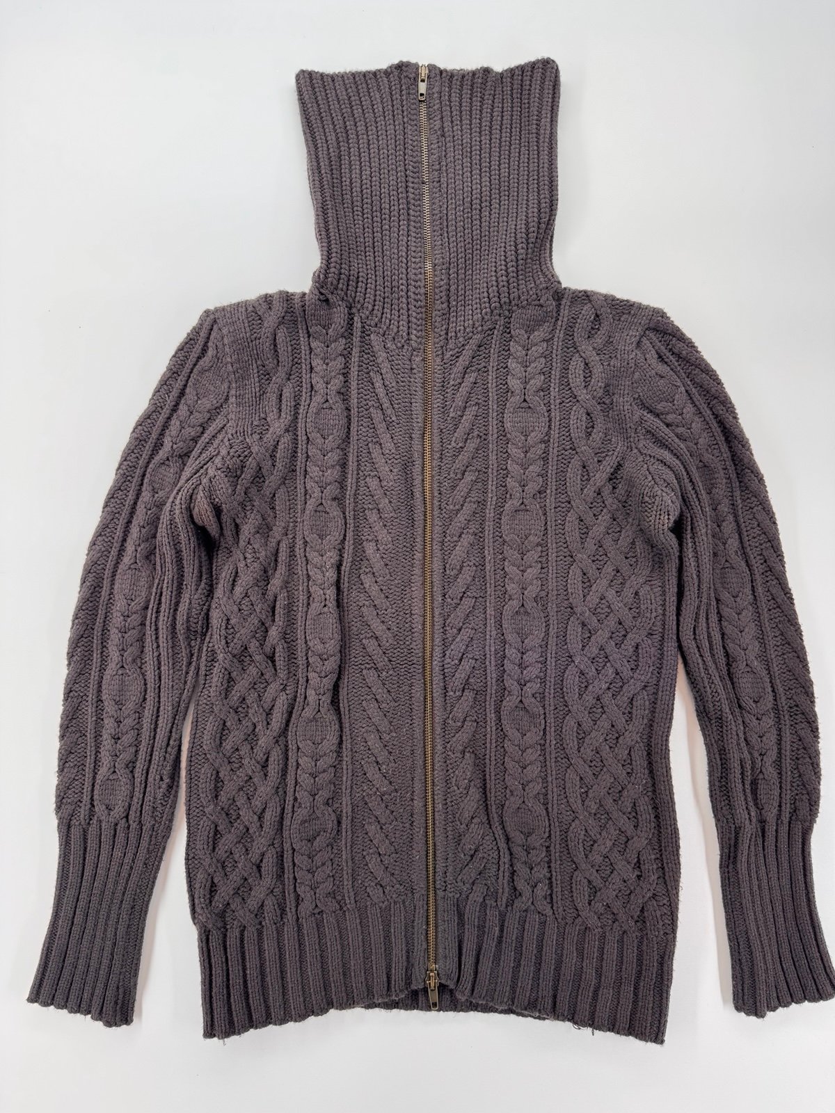 Pinko Italy Brown Full Zip Sweater Medium