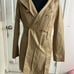 Michael Kors double breasted trench coat, removal hood, gold buttons.